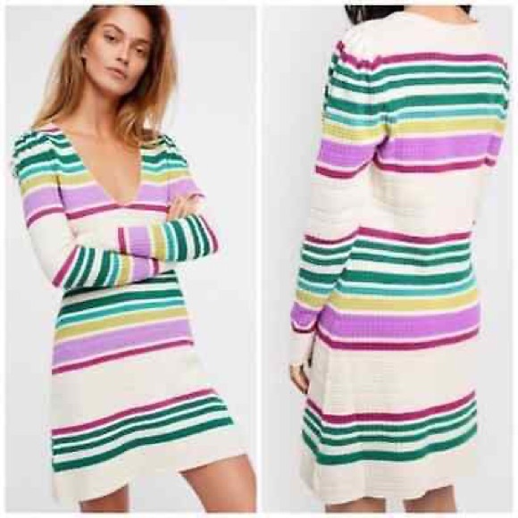 Free People Gidget Knit Sweater Dress Size - Picture 5 of 6